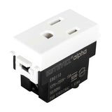 CONTACTO ESTEVEZ ALPHA 2 POLOS CON TIERRA 1 MÓDULO BLANCO