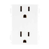 CONTACTO DÚPLEX ESTEVEZ ALPHA 2 POLOS CON TIERRA 3 MÓDULOS BLANCO