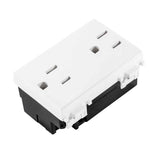 CONTACTO DÚPLEX ESTEVEZ ALPHA 2 POLOS CON TIERRA 3 MÓDULOS BLANCO