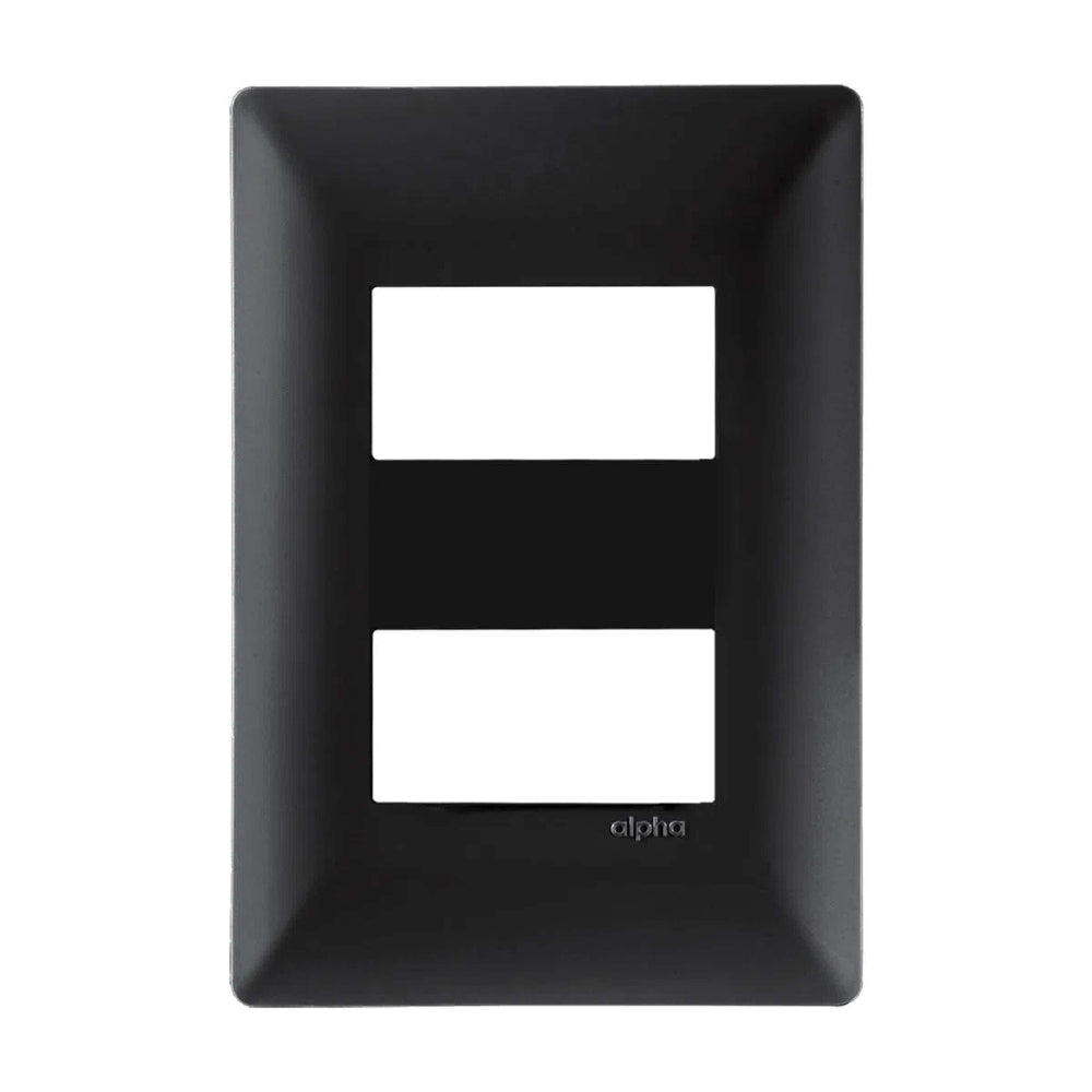 PLACA ESTEVEZ ALPHA 2 MÓDULOS NEGRO
