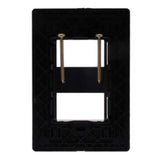 PLACA ESTEVEZ ALPHA 2 MÓDULOS NEGRO