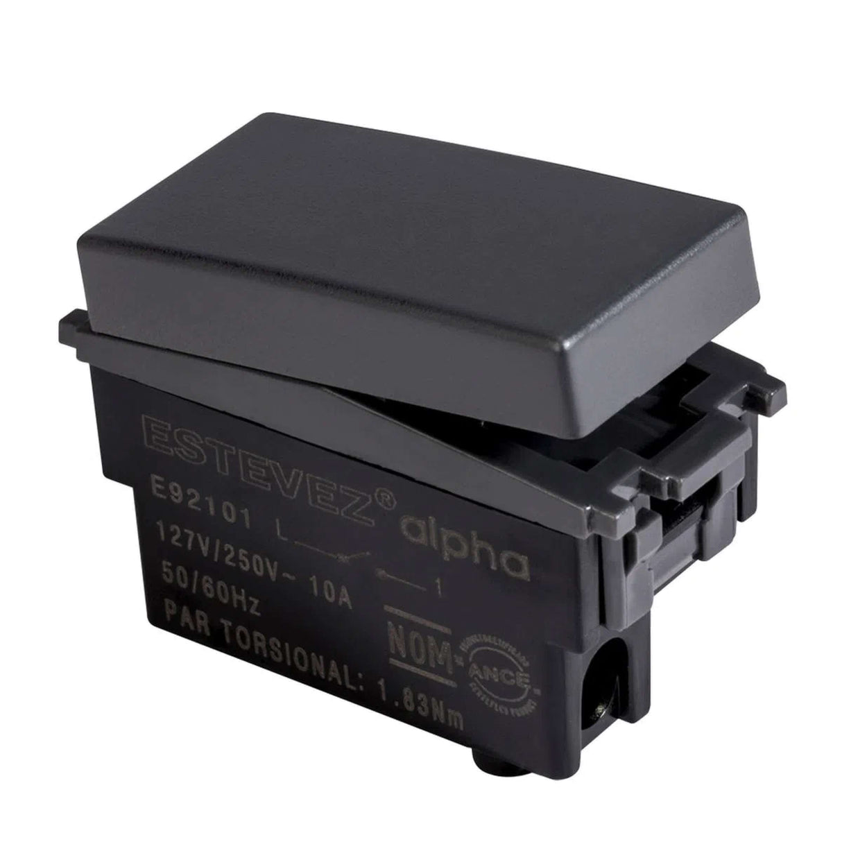 APAGADOR SENCILLO ESTEVEZ ALPHA SIN PILOTO NEGRO