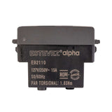 CONTACTO ESTEVEZ ALPHA 2 POLOS CON TIERRA 1 MÓDULO NEGRO