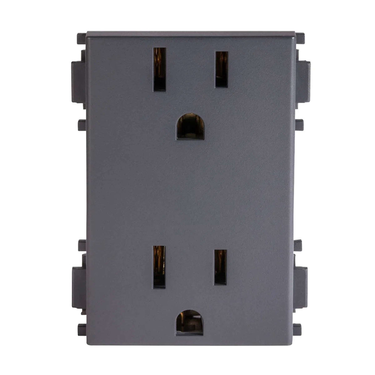 CONTACTO DÚPLEX ESTEVEZ ALPHA 2 POLOS CON TIERRA 3 MÓDULOS NEGRO