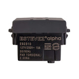 CONTACTO DÚPLEX ESTEVEZ ALPHA 2 POLOS CON TIERRA 3 MÓDULOS NEGRO