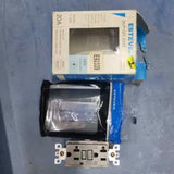 CONTACTO DUPLEX FALLA A TIERRA (GFCI) CON PLACA BLACK