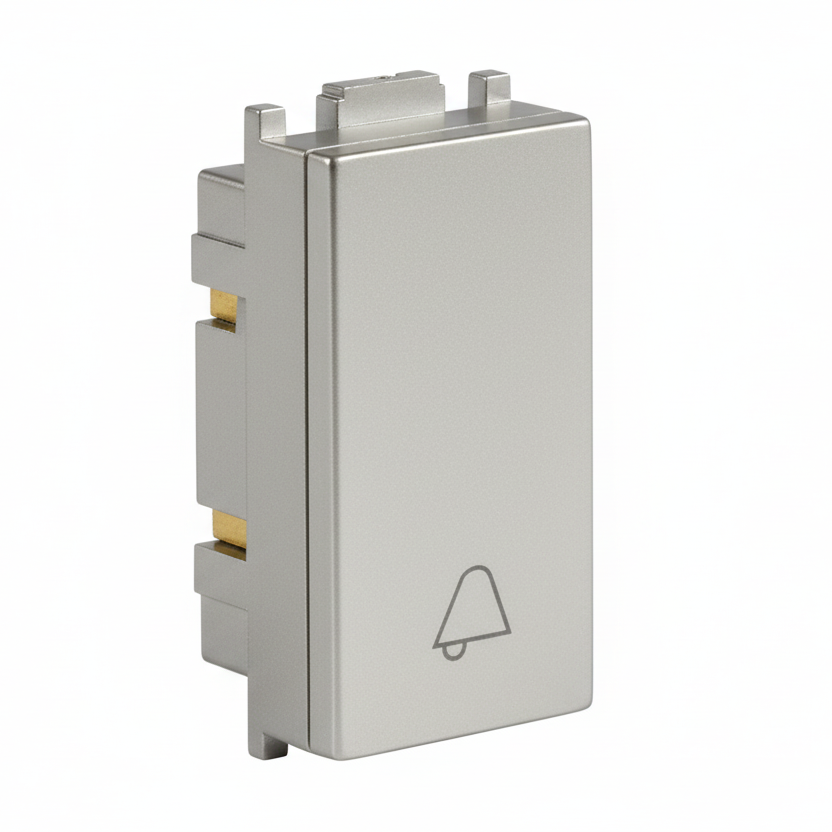 BOTÓN PARA TIMBRE ESTEVEZ ALPHA CAMPANA PLATA