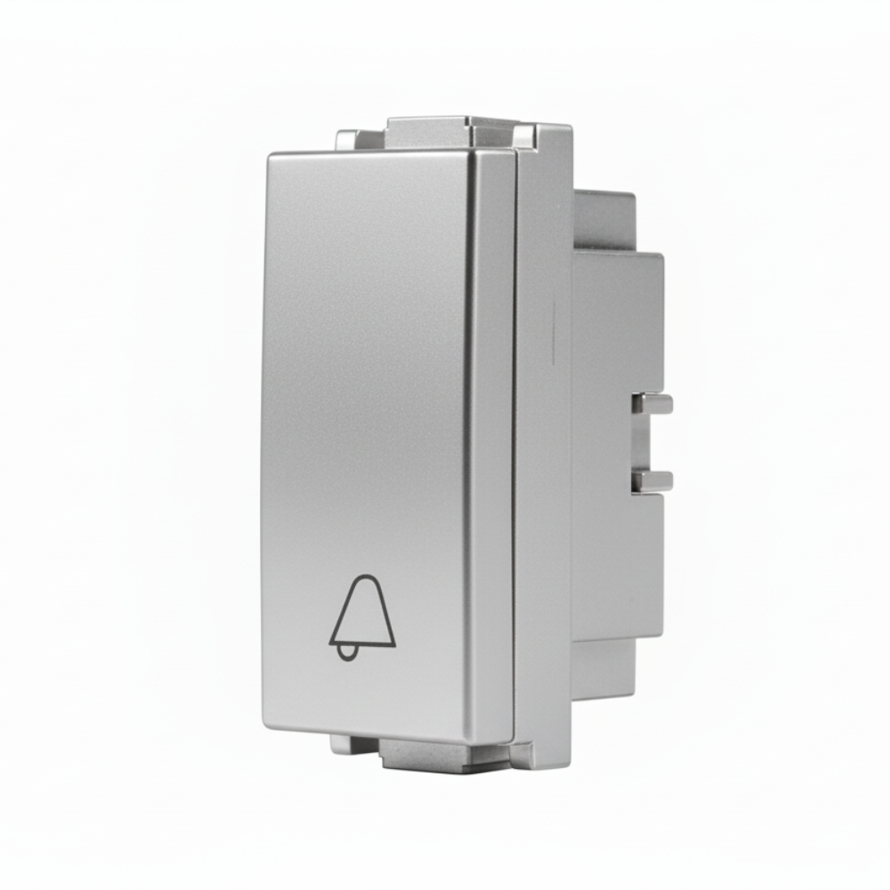 BOTÓN PARA TIMBRE ESTEVEZ ALPHA CAMPANA PLATA