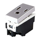 CONTACTO ESTEVEZ ALPHA 2 POLOS CON TIERRA 1 MÓDULO PLATA