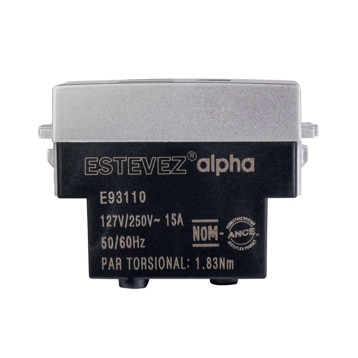 CONTACTO ESTEVEZ ALPHA 2 POLOS CON TIERRA 1 MÓDULO PLATA