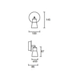 LUMINARIA PARA SOBREPONER ESTEVEZ SAFRAN BASE GU10 SATINADO *** EXHIBIDO ***