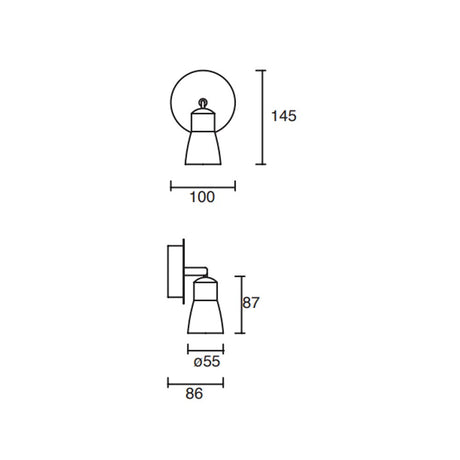 LUMINARIA PARA SOBREPONER ESTEVEZ SAFRAN BASE GU10 SATINADO *** EXHIBIDO ***