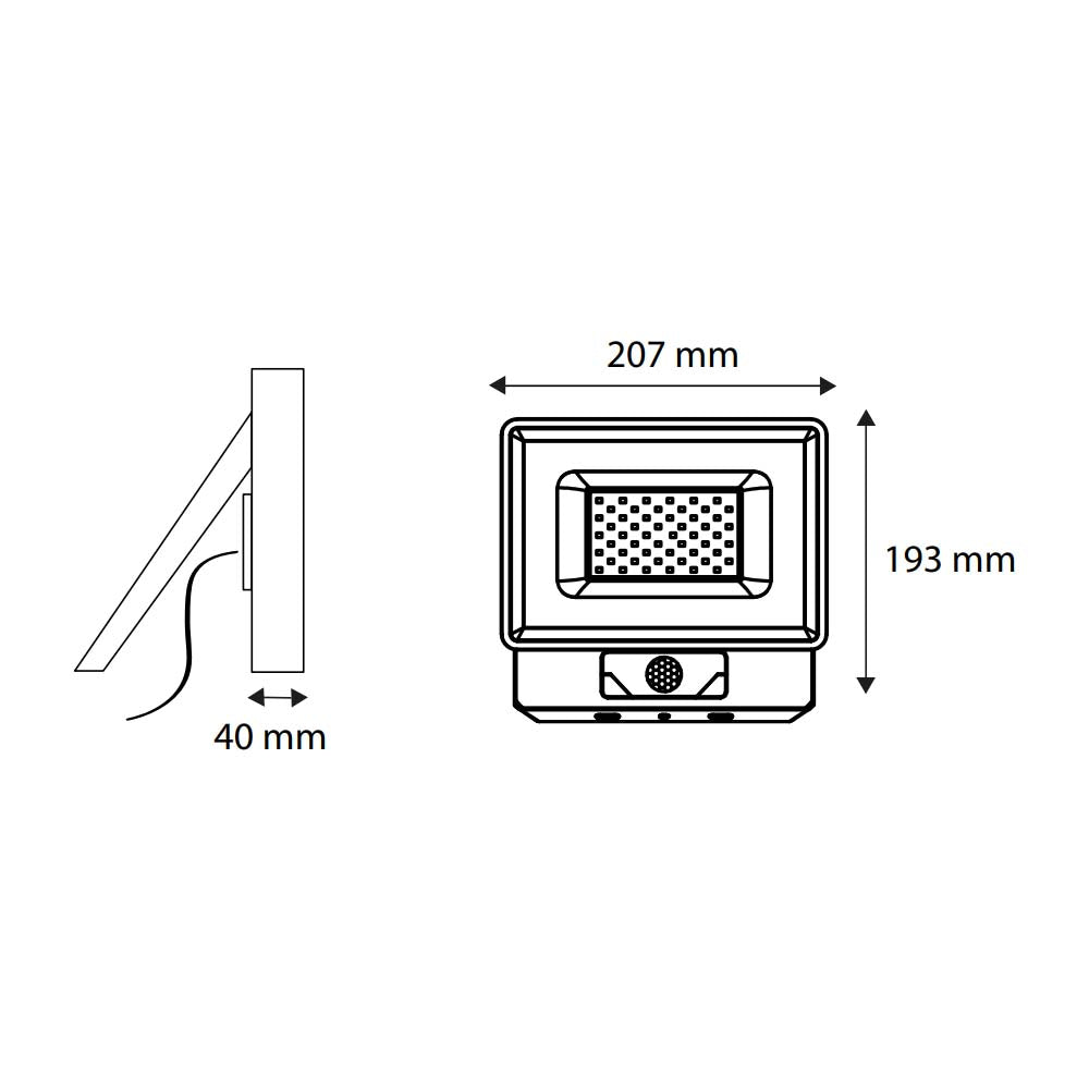 REFLECTOR LED 50W 60K 100-130V CON SENSOR ECO ENERGAIN *** HAE ***