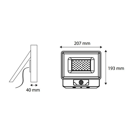 REFLECTOR LED 50W 60K 100-130V CON SENSOR ECO ENERGAIN *** HAE ***