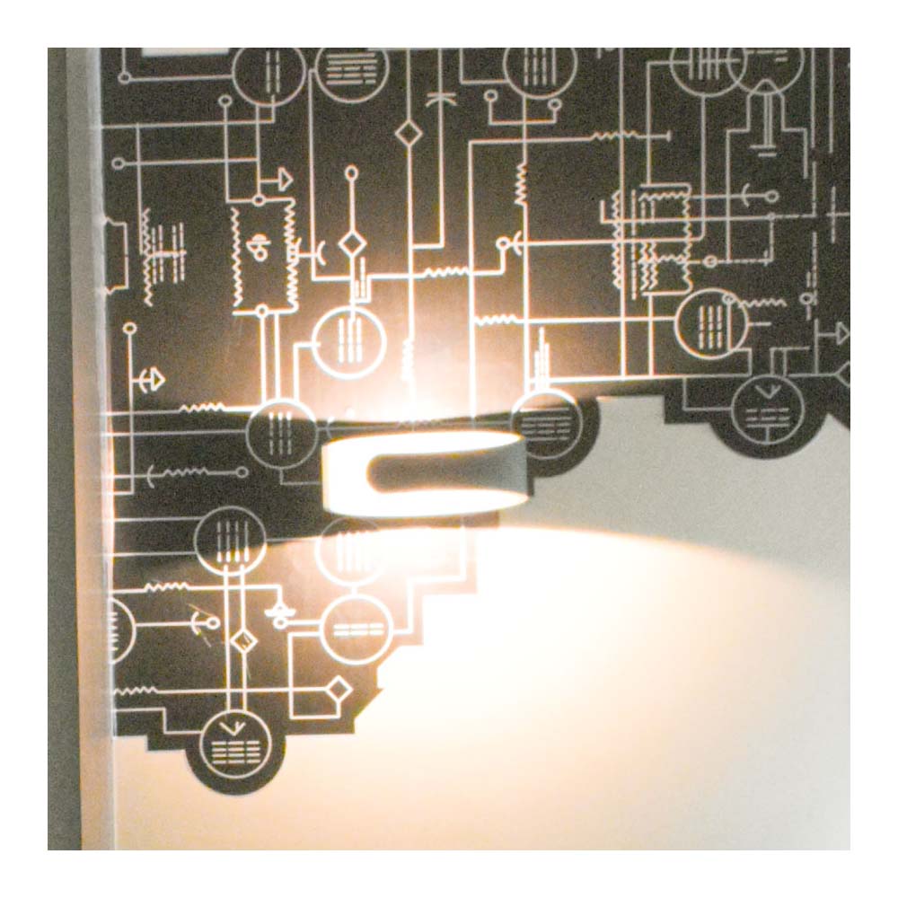 LUMINARIO SOBREPONER MURO LED DECORATIVO 6W 3000K 100-265V ENERGAIN *** HAE ***