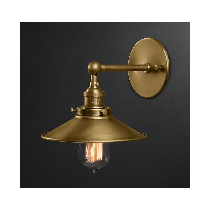 LAMPARA INDUSTRIAL VINTAGE CLASSIC WALL BLACK & GOLD***EXHIBIDO***
