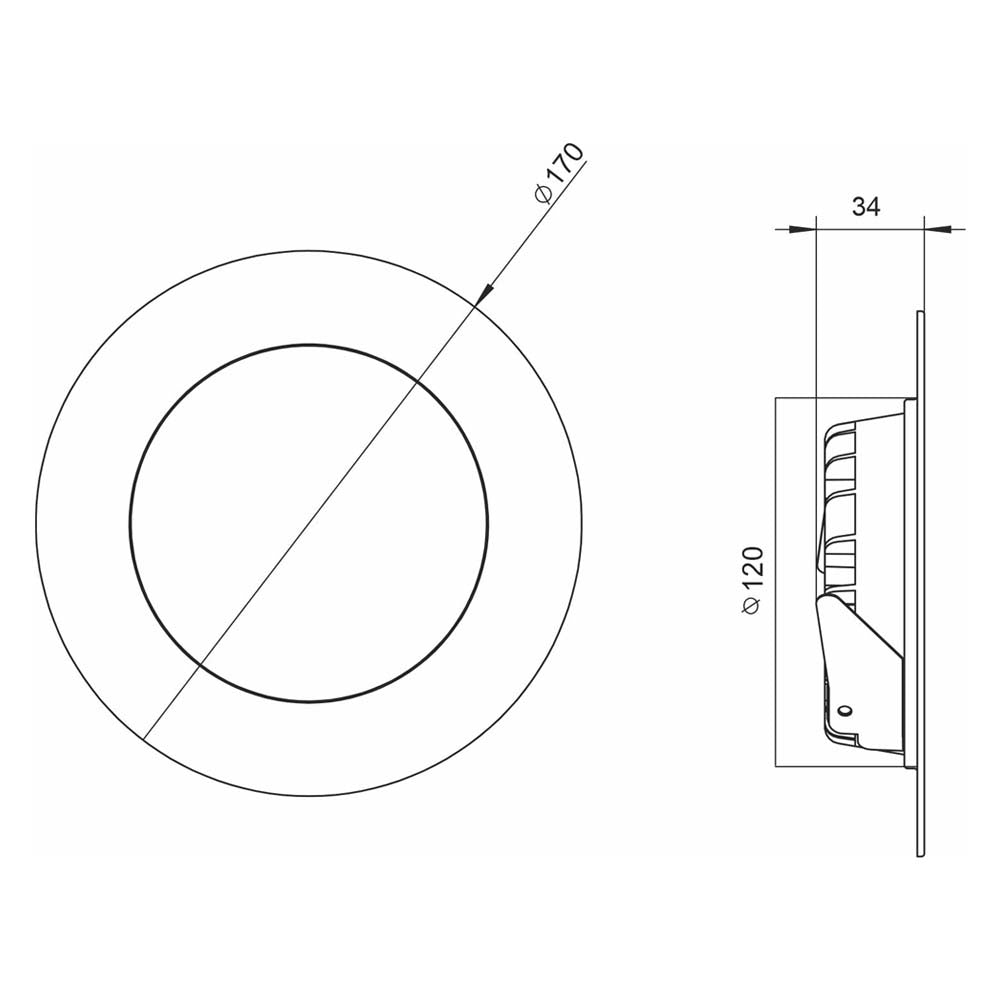 EMPOTRADO LED 12W 127V DIM BOTE INTEGRAL CALIDO 3000K ELED12DC