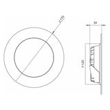 EMPOTRADO LED 12W 127V DIM BOTE INTEGRAL CALIDO 3000K ELED12DC