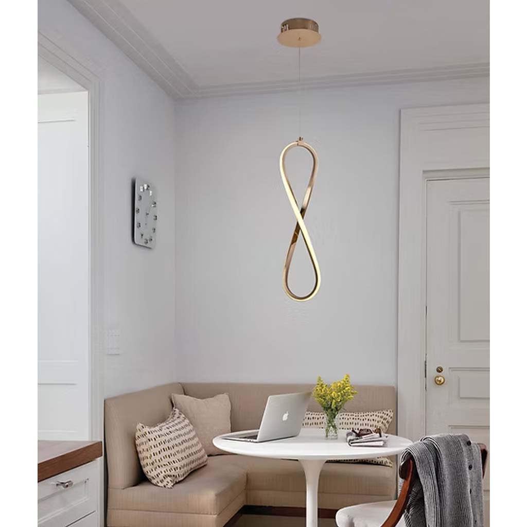 CANDIL LAMPARA COLGANTE LED ELEMENTO CON 3 CAMBIOS DE LUZ PUEDE COLGAR HASTA 3 MTS DE ALTURA 38W ORO