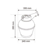 EXTERIOR MURO LED 50W6500KE27 TECNOLITE