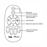EMPOTRADO DE LED 18W 3000K A 6500K SMART WHITE ***NO INCLUYE CONTROL SWRC1*** ***HAE2025***