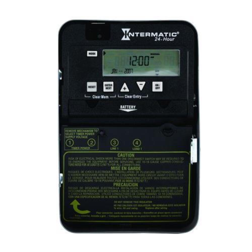 CONTROL ELECTRONICO 1 CIRCUITO 24HRS. 120-277VCA. SPST EN CAJA DE METAL PARA INTERIOR INTERMATIC