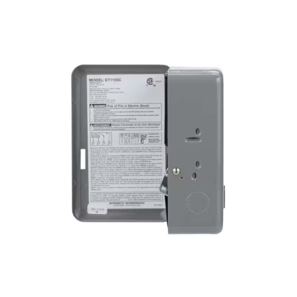 CONTROL ELECTRONICO 1 CIRCUITO 24HRS. 120-277VCA. SPST EN CAJA DE METAL PARA INTERIOR INTERMATIC