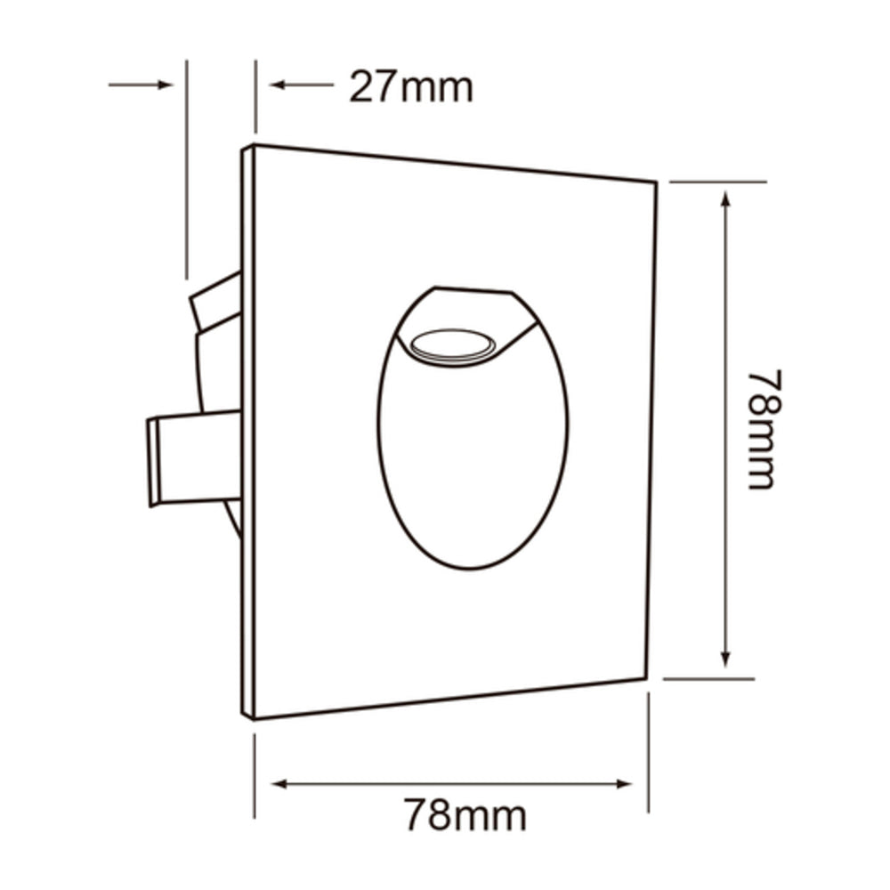 LÁMPARA DE INTERIOR EMPOTRABLE LED CYNARA TECNOLITE 3W LUZ SUAVE CÁLIDA BLANCO