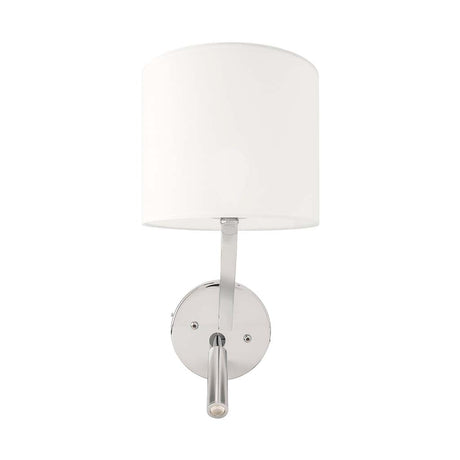 LUMINARIO PARA CABECERA LED CON USB CROMO 43W 127V IP20 E27-LED
