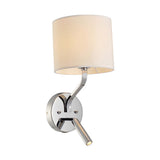 LUMINARIO PARA CABECERA LED CON USB CROMO 43W 127V IP20 E27-LED