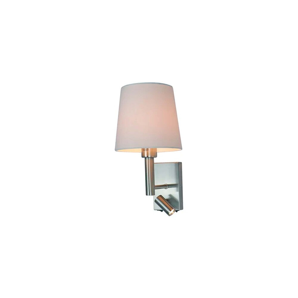 LUMINARIO REDONDO PARA CABECERA LED CON USB CROMO 63W 127V IP2 E27-LED