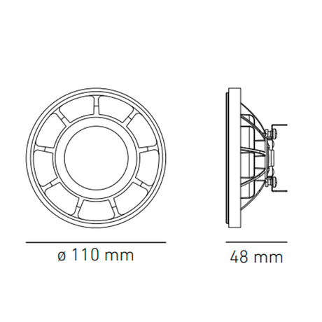 LAMPARA AR111 LED ATENUABLE 10W/12V. 45 LUZ FRIA 4000K BLANCO ELECTROMAG