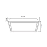 LUMINARIO TECHO FLUORECENTE CUADRADO GRANDE INC/ELECT. 2XPLL-55W/41 127V. G11 SATIN ***TECNOLITE HAE***
