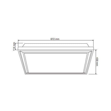 LUMINARIO TECHO FLUORECENTE CUADRADO GRANDE INC/ELECT. 2XPLL-55W/41 127V. G11 SATIN ***TECNOLITE HAE***