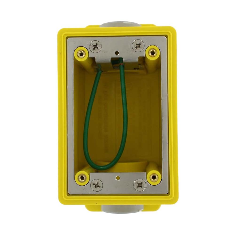 CAJA FD 1 GANG 26 PULG (426.06 CM) DE CAP P/TUBO DE 1" NPT Y REDUCTORES  AMARILLA