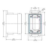 CAJA FD 1 GANG 26 PULG (426.06 CM) DE CAP P/TUBO DE 1" NPT Y REDUCTORES  AMARILLA