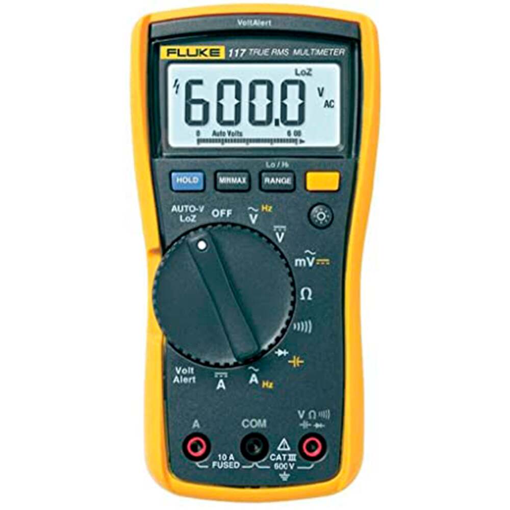 MULTIMETRO DIGITAL 117 PARA ELECTRICISTA CON DETECTOR DE VOLTAJE SIN CONTACTO FLUKE