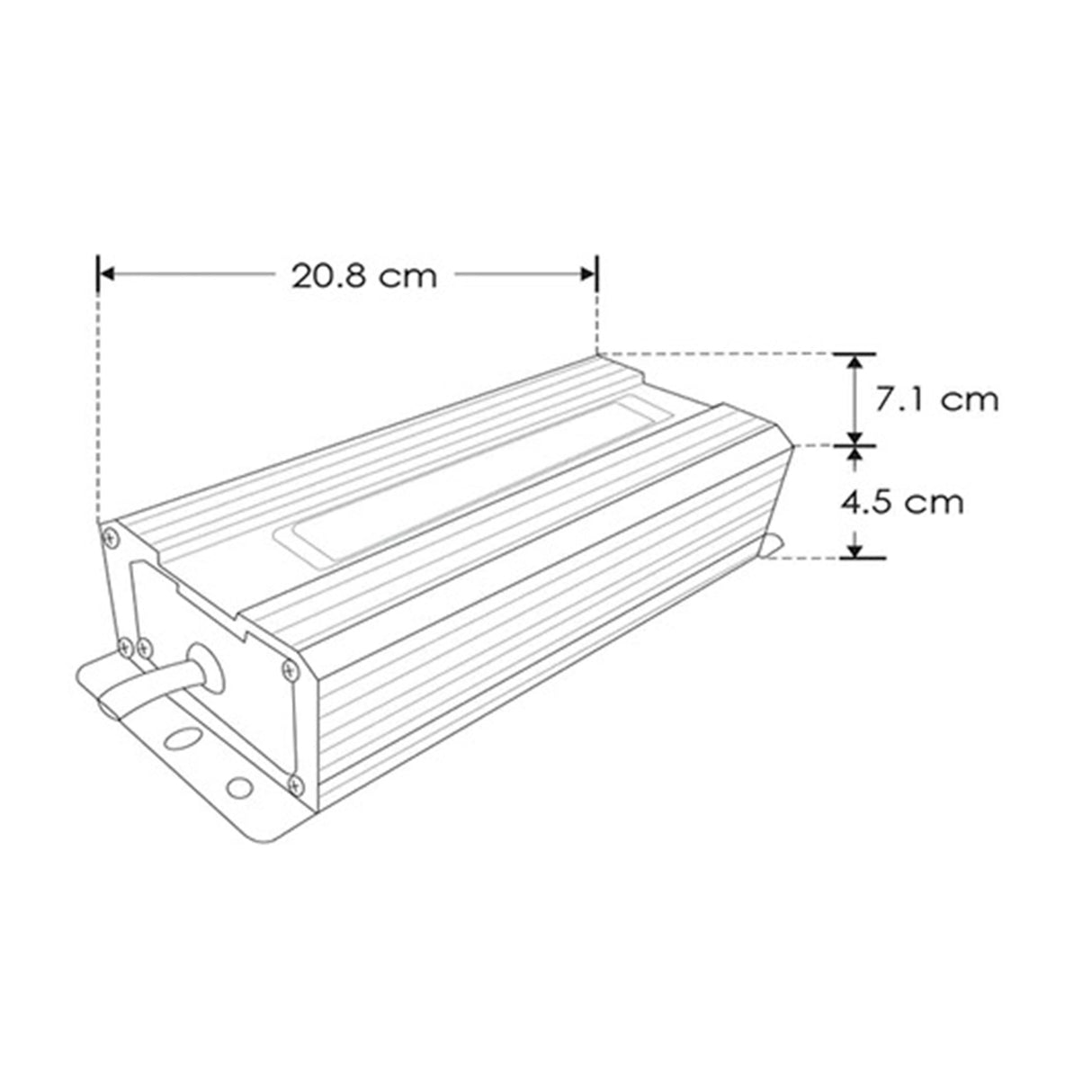 FUENTE DE ALIMENTACION P/ TIRA EXTRAPLANA DE LED 80W 12V SALIDA 100-240V ENTRADA IP67  MCA ILUMILEDS ***HAE 2024***