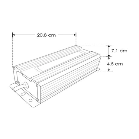 FUENTE DE ALIMENTACION P/ TIRA EXTRAPLANA DE LED 80W 12V SALIDA 100-240V ENTRADA IP67  MCA ILUMILEDS ***HAE 2024***
