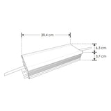FUENTE DE ALIMENTACION PARA TIRA EXTRAPLANA O LUMINARIOS DE LED 160 WATTS 100-240V CA SALIDA 24V CC IP67 ILUMILEDS