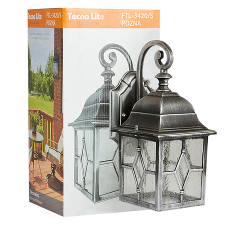 FAROL DE EXTERIOR POZNA TECNOLITE PARA SOBREPONER 20W BASE E27