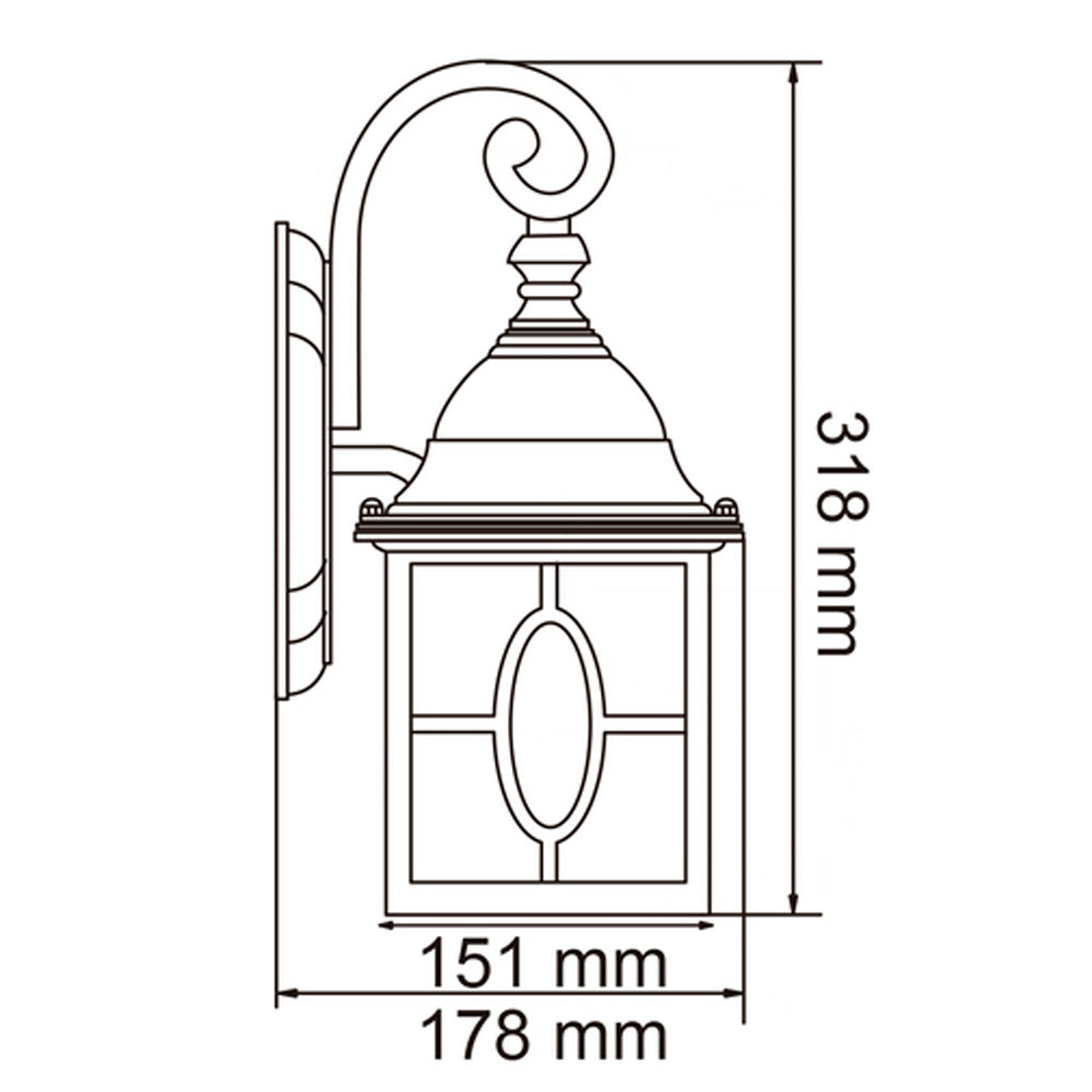 FAROL DE EXTERIOR POZNA TECNOLITE PARA SOBREPONER 20W BASE E27