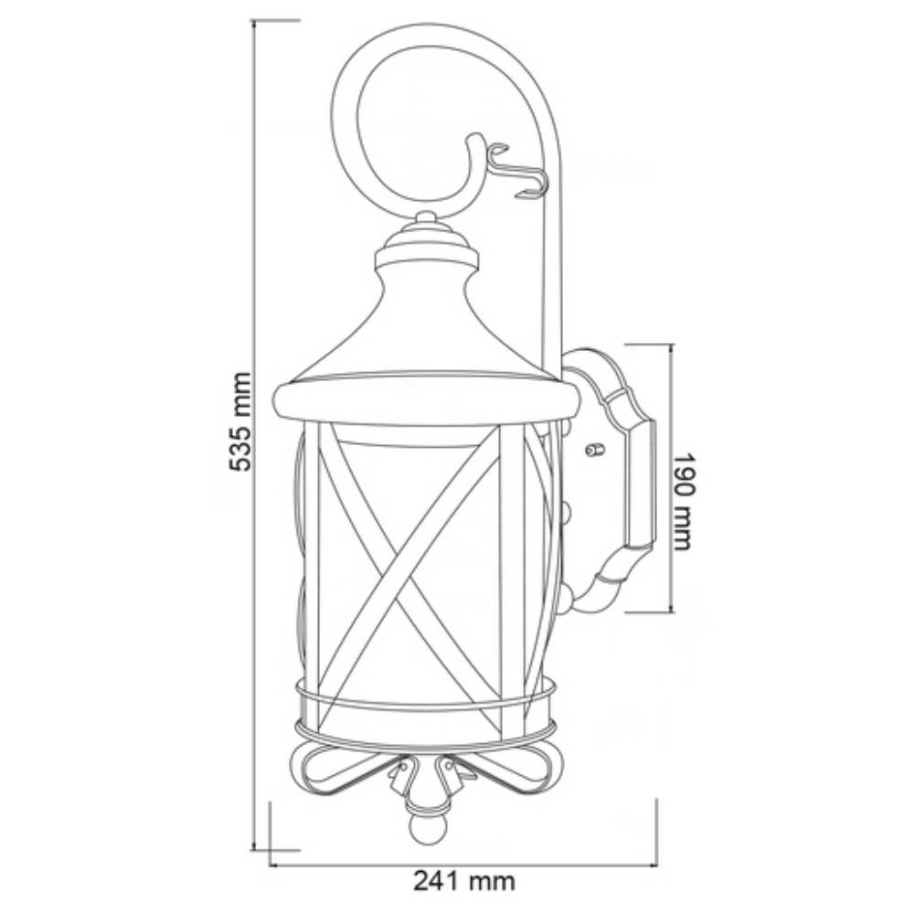 FAROL DE EXTERIOR ROMA TECNOLITE PARA SOBREPONER 26W BASE E27