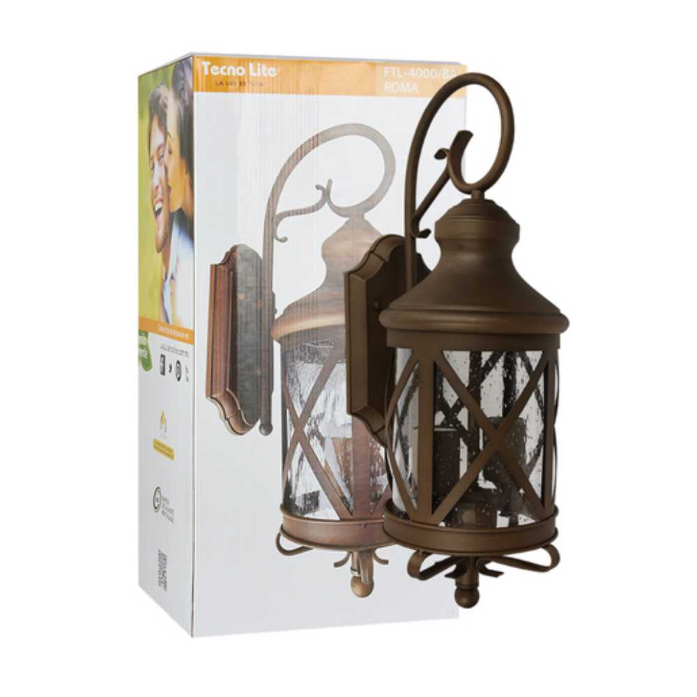 FAROL DE EXTERIOR ROMA TECNOLITE PARA SOBREPONER 26W BASE E27