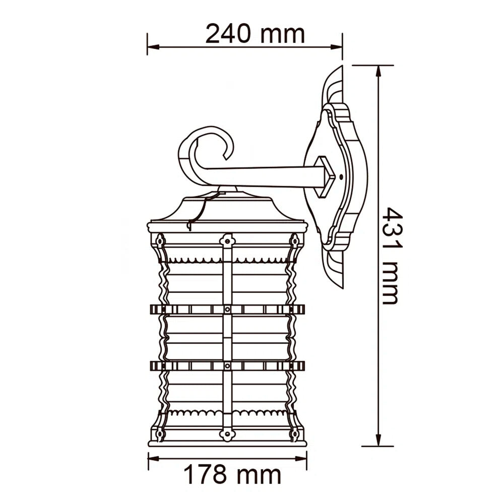 FAROL DE EXTERIOR RUSO TECNOLITE PARA SOBREPONER 20W BASE E27