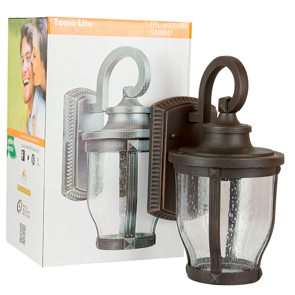 FAROL DE EXTERIOR SABINO TECNOLITE PARA SOBREPONER 13W BASE E27