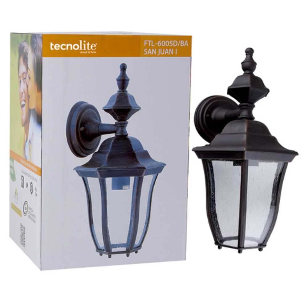 FAROL DE EXTERIOR SAN JUAN I TECNOLITE PARA SOBREPONER 26W BASE E27
