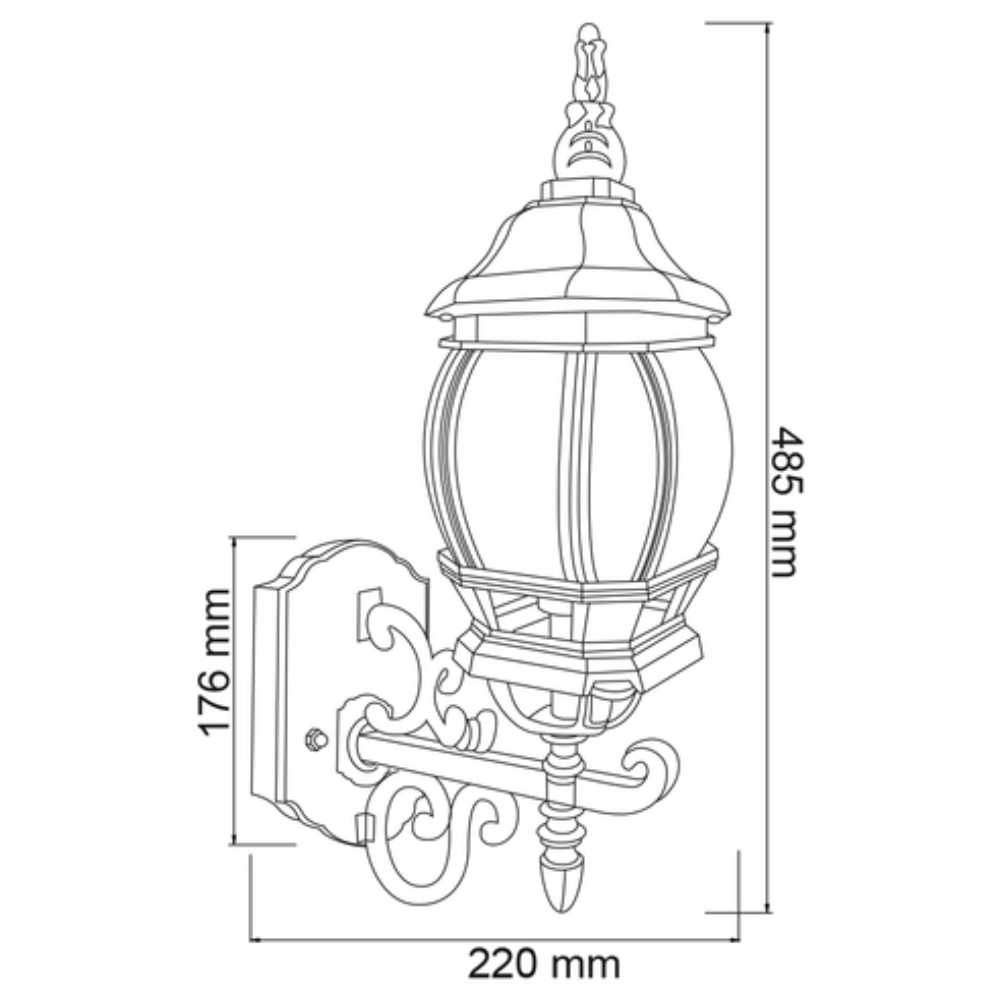 FAROL DE EXTERIOR SIENA TECNOLITE PARA SOBREPONER 26W BASE E27 CAFÉ
