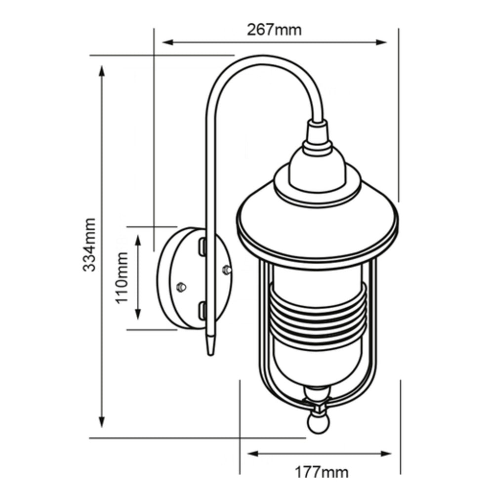 FAROL DE EXTERIOR BIXA TECNOLITE PARA SOBREPONER 20W BASE E27 NEGRO