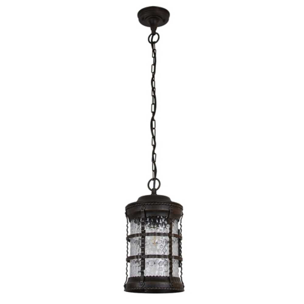 LAMPARA COLGANTE TIPO FAROL EXTERIOR 94 CM DE ALTURA POTENCIA MAX. 60 W BASE E27 IP44 NO INCLUYE FOCO
